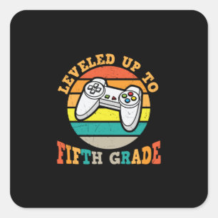 5th Grade Teacher Level Up To Fifth Grade Square Sticker