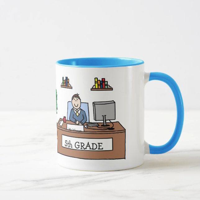 5th Grade Teacher Mug - Custom (Right)