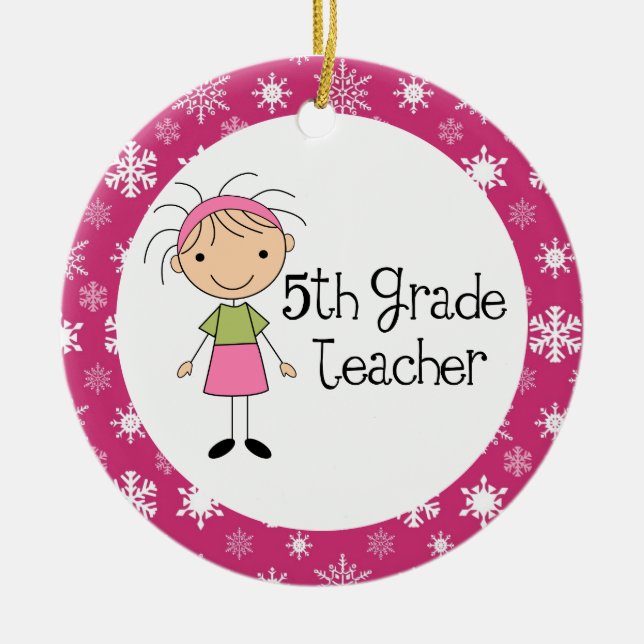 5th Grade Teacher Ornament (Front)