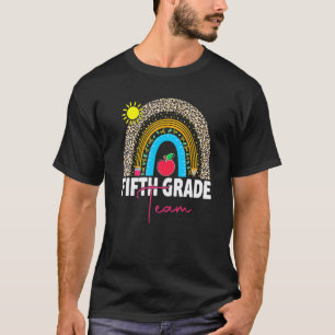 5th Grade Teacher Rainbow Back To School Hello Fif T-Shirt