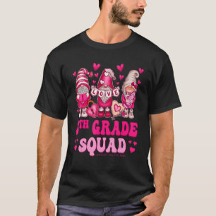 5th Grade Teacher Squad Valentines Day Gnomes Hold T-Shirt