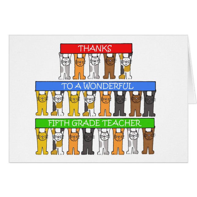 5th Grade Teacher Thank You (Front Horizontal)