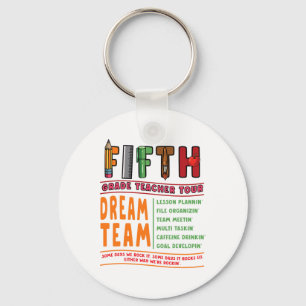 5th Grade Teacher Tour Back To School Fifth Crew T Key Ring