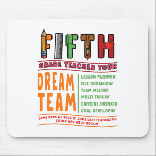 5th Grade Teacher Tour Back To School Fifth Crew T Mouse Mat