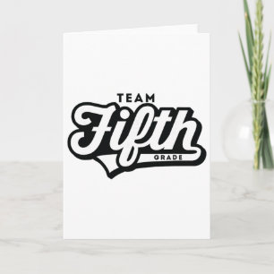 5th Grade Team School Teacher Fifth Bysebyll-style Card