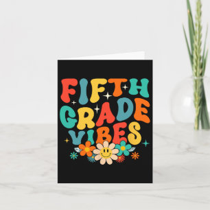 5th Grade Vibes Back To School Retro Fifth Grade T Card
