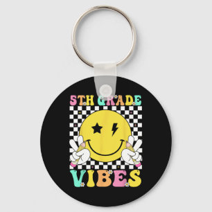 5th Grade Vibes Girls Back To School Fifth Grade T Key Ring