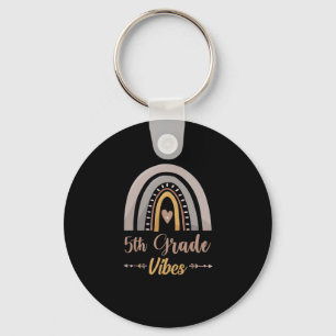 5th Grade Vibes Rainbow Fifth Grade Back to School Key Ring