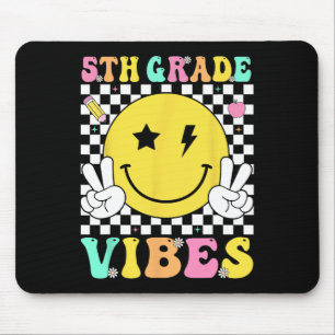 5th Grade Vibes Teacher Kids Fifth Grade Team Back Mouse Mat