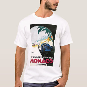 5th Grand Prix de Monaco Vintage Advertising Poste T-Shirt