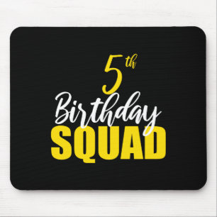5th Happy Birthday Squad Party Bday Family Group P Mouse Mat