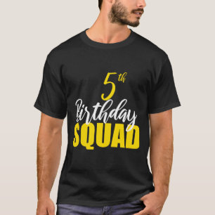 5th Happy Birthday Squad Party Bday Family Group P T-Shirt