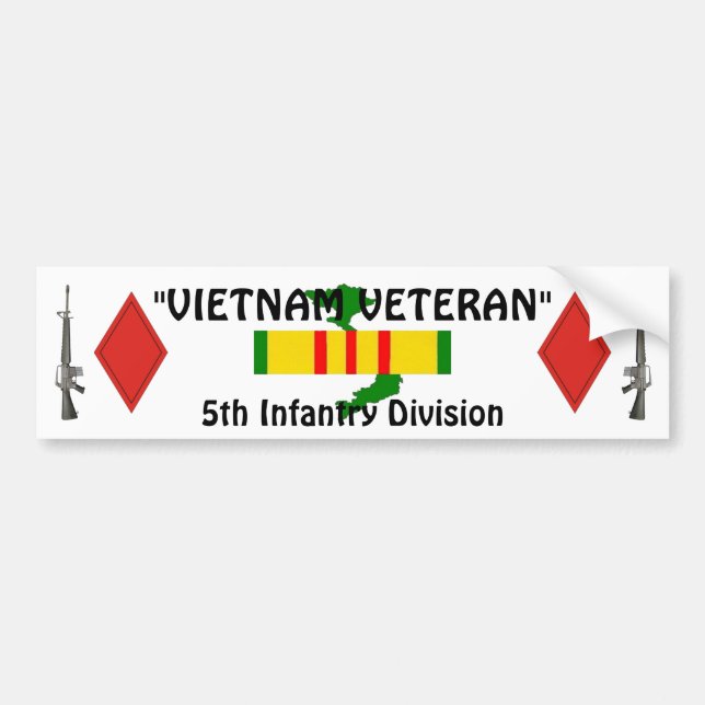 5th Inf Division Bumper Sticker (Front)