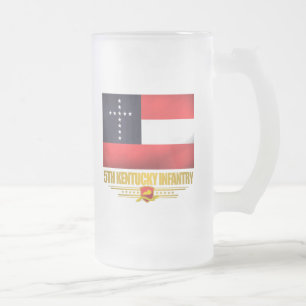 5th Kentucky Infantry Frosted Glass Beer Mug