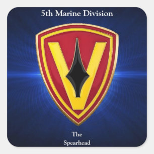 5th Mar Div Square Sticker