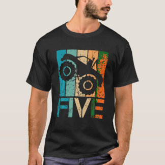 5th Monster Truck Birthday 5 Year Old 5yr Boys Bir T-Shirt
