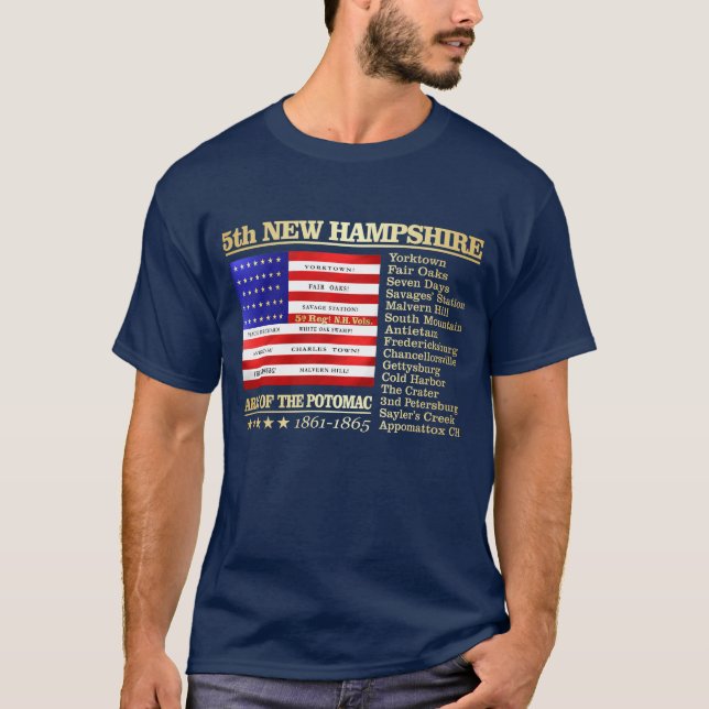 5th NH Vounteer Infantry (BH) T-Shirt (Front)
