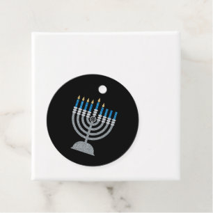 5th Night of Hanukkah Glitter Favour Tags
