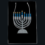 5th Night of Hanukkah Glitter Medium Gift Bag<br><div class="desc">Hanukkah 2022 will begin in the evening of Sunday 18 December and ends in the evening of Monday 26 December</div>