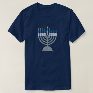 5th Night of Hanukkah Glitter T-Shirt