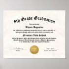 5th or 8th Grade Graduation or Promotion Diploma