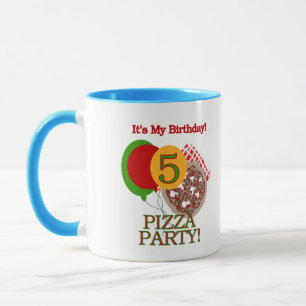 5th Pizza Party Birthday Mug