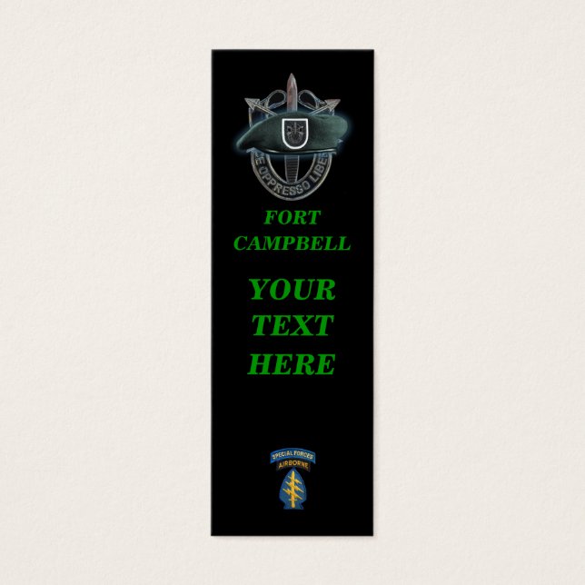 5th special forces fort campbell group bookmarkers (Front)