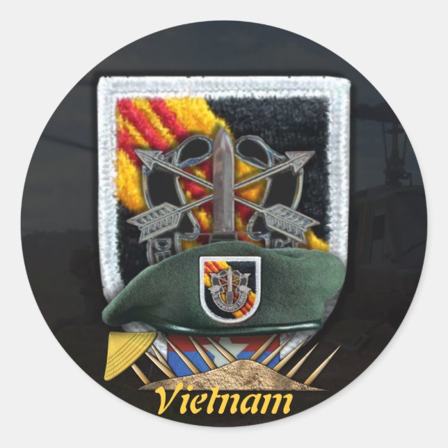 5th Special forces Green Berets flash nam Sticker (Front)