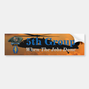 5th Special Forces Green Berets Group SF SFG SOF Bumper Sticker