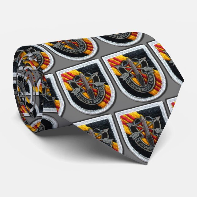 5th Special Forces Green Berets Group SF SFG SOF Tie (Rolled)