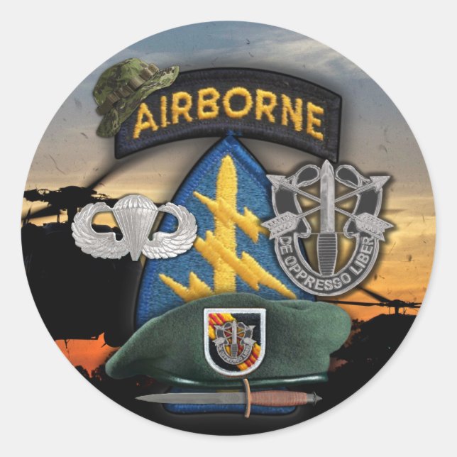5th Special forces Green Berets lrrp nam Sticker (Front)