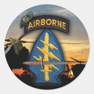 5th Special forces Green Berets lrrps nam Classic Round Sticker