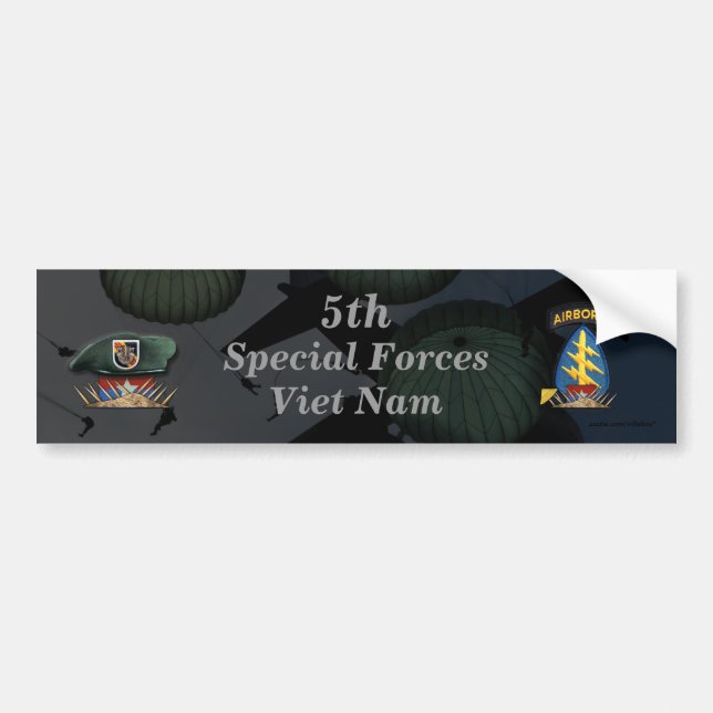 5th special forces green berets nam Bumper Sticker (Front)