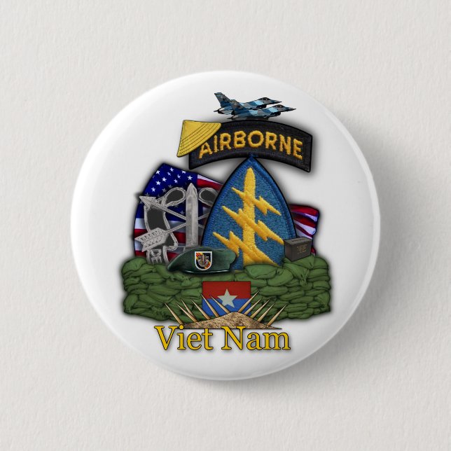 5th special forces green berets veterans Button (Front)