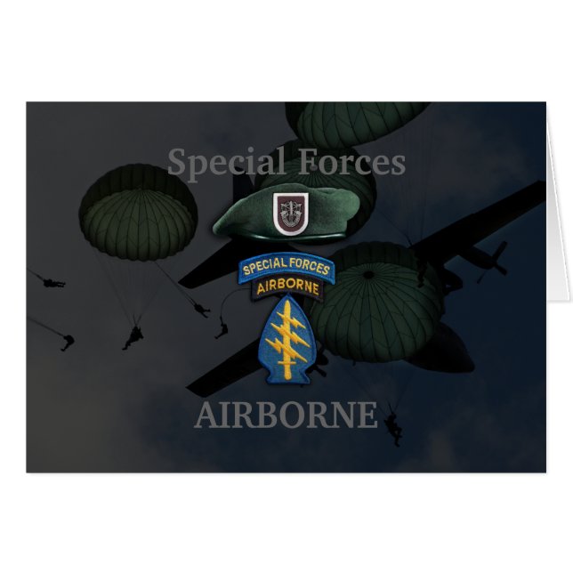 5th special forces green berets veterans Card (Front Horizontal)