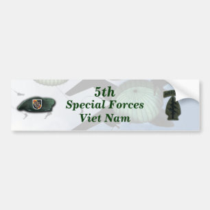 5th special forces green berets vietnam nam bumper sticker