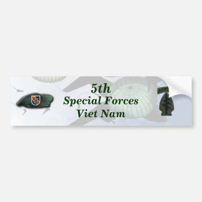 5th special forces green berets vietnam nam bumper sticker (Front)