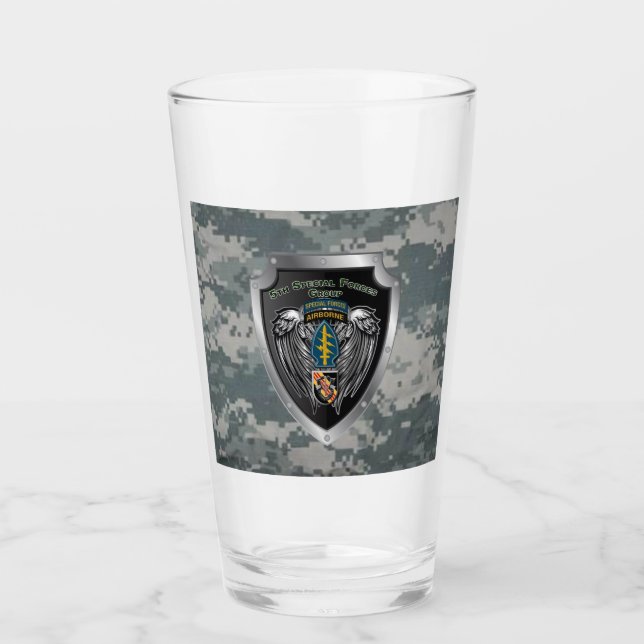 5th Special Forces Group (Airborne) Glass (Front)
