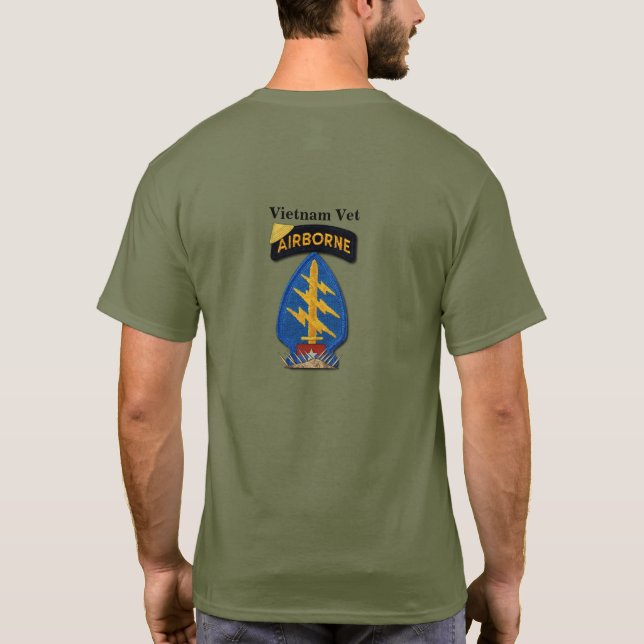 5th Special Forces Group Green Beret Vietnam War T-Shirt (Back)
