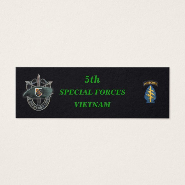 5th special forces group green berets bookmarkers (Front)