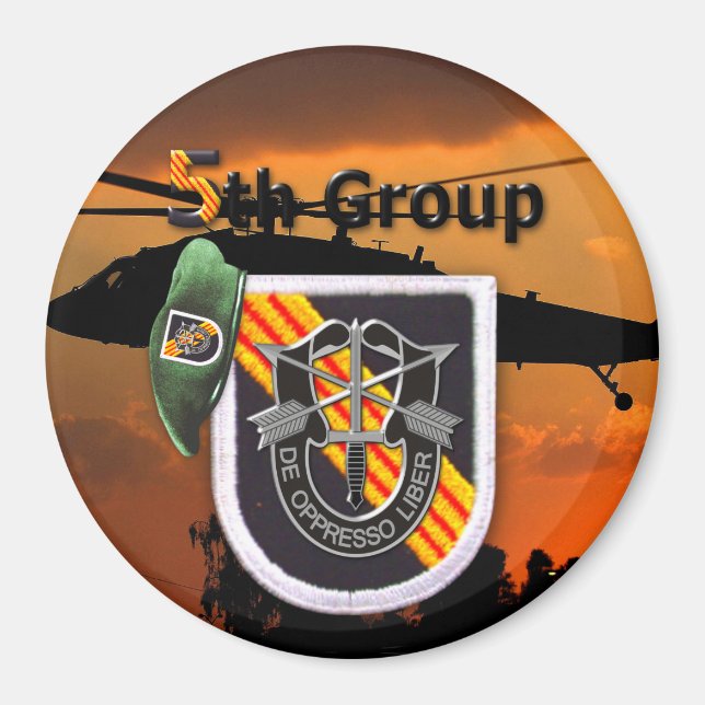 5th Special Forces Group Green Berets Fridge  Magnet (Front)