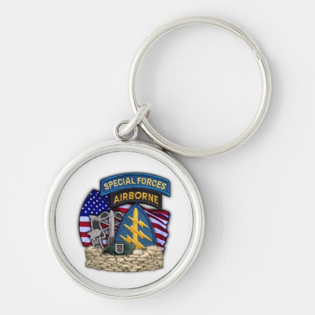 5th Special Forces group Green Berets Keychain (Front)