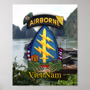 5th special forces group green berets nam war vets poster