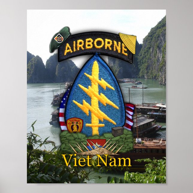 5th special forces group green berets nam war vets poster (Front)