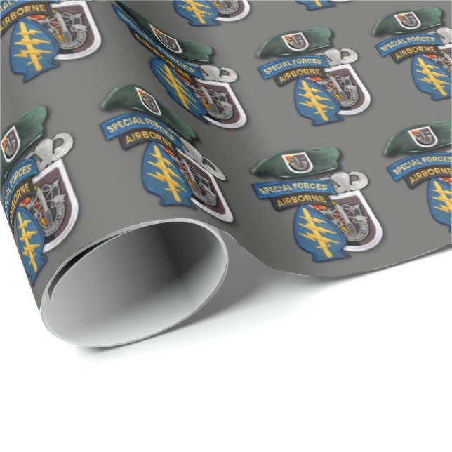 5th Special Forces Group Green Berets SF SOF SFG Wrapping Paper (Roll Corner)