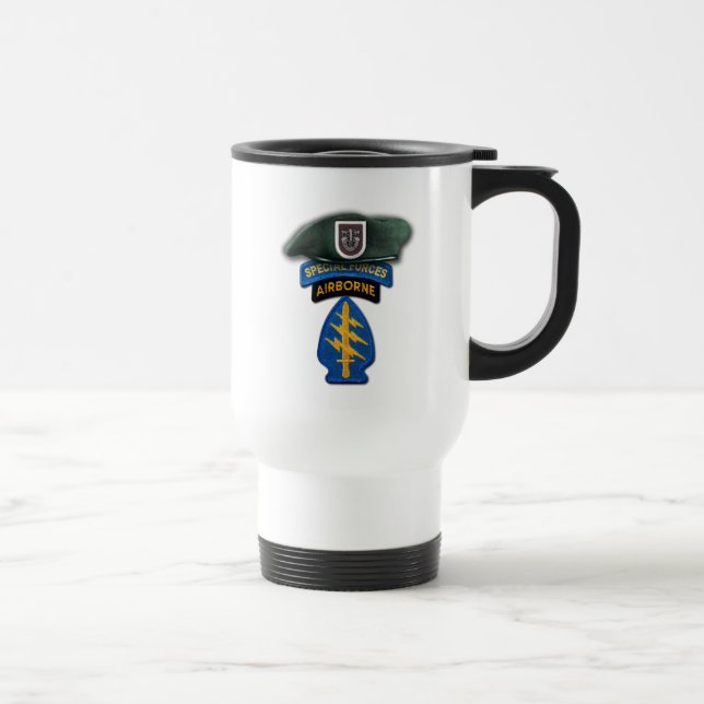 5th special forces group green berets SFG SF Travel Mug (Right)