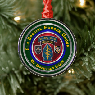 5th Special Forces Group Keepsake Christmas Metal Tree Decoration