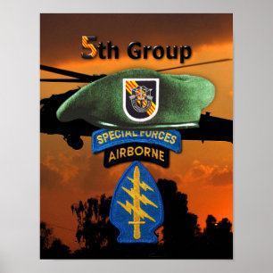 5th Special Forces Group SFG SF Veterans LRRP Poster