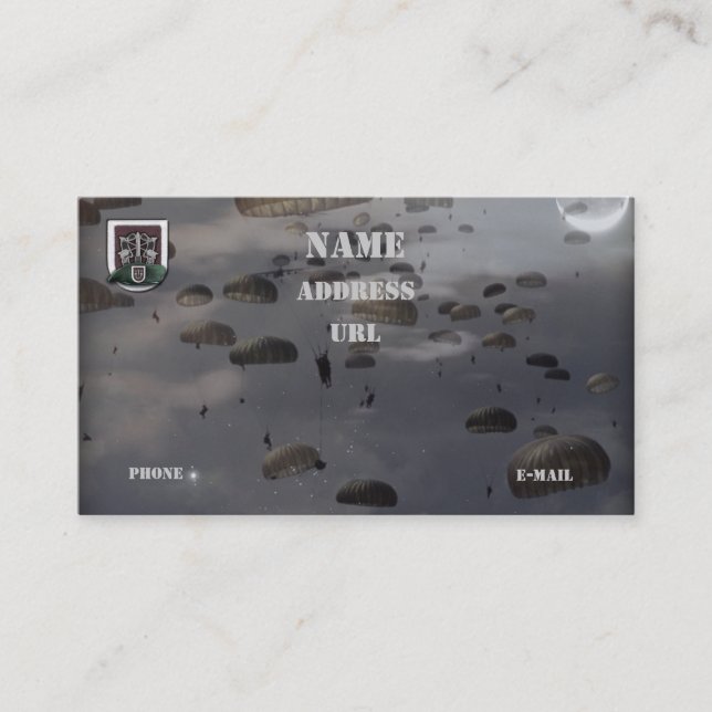 5th special forces group vets flash business Card (Front)
