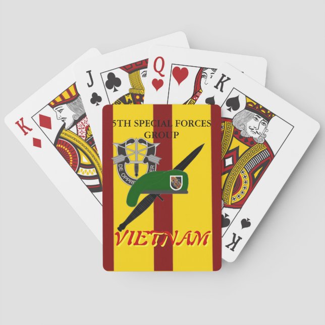 5TH SPECIAL FORCES GROUP VIETNAM PLAYING CARDS (Back)